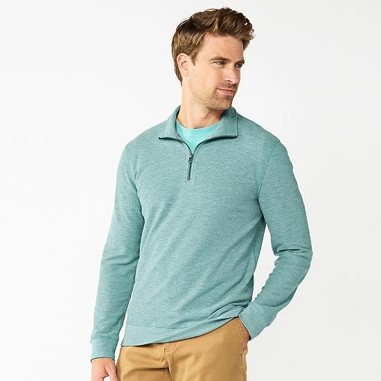 Men's Sonoma Goods For Life® Double-Knit Quarter-Zip Top Chili 5 Men's Sonoma Goods For Life® Double-Knit Quarter-Zip Top Chili - Image 3