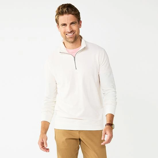 Men's Sonoma Goods For Life® Double-Knit Quarter-Zip Top Chili 6 Men's Sonoma Goods For Life® Double-Knit Quarter-Zip Top Chili - Image 4