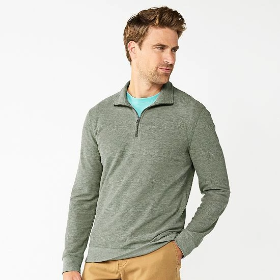 Men's Sonoma Goods For Life® Double-Knit Quarter-Zip Top Chili 8 Men's Sonoma Goods For Life® Double-Knit Quarter-Zip Top Chili - Image 6