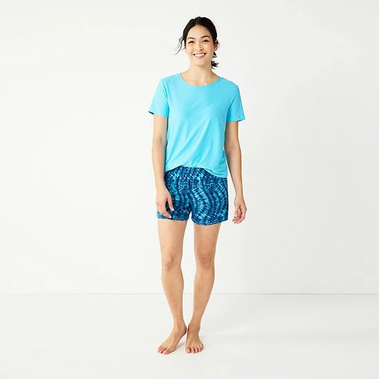 Women's Sonoma Goods For Life® 3-pc. Pajama Top, Pajama Pants & Pajama Shorts Sleep Set Blue Dots Tie Dye 5 Women's Sonoma Goods For Life® 3-pc. Pajama Top, Pajama Pants & Pajama Shorts Sleep Set Blue Dots Tie Dye - Image 3