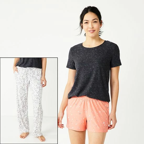Women's Sonoma Goods For Life® 3-pc. Pajama Top, Pajama Pants & Pajama Shorts Sleep Set Blue Dots Tie Dye 7 Women's Sonoma Goods For Life® 3-pc. Pajama Top, Pajama Pants & Pajama Shorts Sleep Set Blue Dots Tie Dye - Image 5
