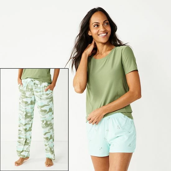 Women's Sonoma Goods For Life® 3-pc. Pajama Top, Pajama Pants & Pajama Shorts Sleep Set Blue Dots Tie Dye 14 Women's Sonoma Goods For Life® 3-pc. Pajama Top, Pajama Pants & Pajama Shorts Sleep Set Blue Dots Tie Dye - Image 12