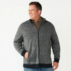 Big & Tall Sonoma Goods For Life® Full-Zip Fleece Sweater Burgundy -Sonoma Goods For Life shop unnamed file 2430