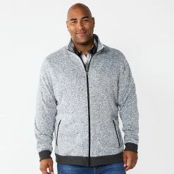 Big & Tall Sonoma Goods For Life® Full-Zip Fleece Sweater Burgundy -Sonoma Goods For Life shop unnamed file 2433