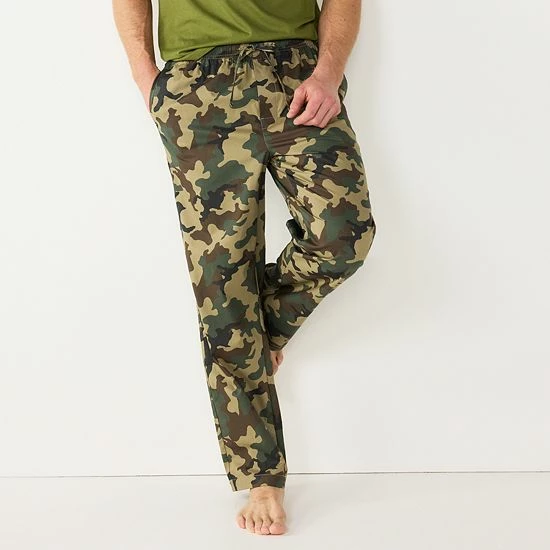 Men's Sonoma Goods For Life® Brushed Poplin Print Pajama Pants Flamingo Stripe 7 Men's Sonoma Goods For Life® Brushed Poplin Print Pajama Pants Flamingo Stripe - Image 5