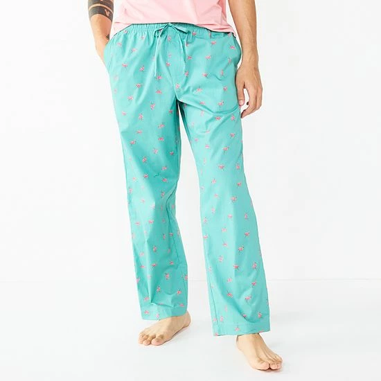 Men's Sonoma Goods For Life® Brushed Poplin Print Pajama Pants Flamingo Stripe 13 Men's Sonoma Goods For Life® Brushed Poplin Print Pajama Pants Flamingo Stripe - Image 11