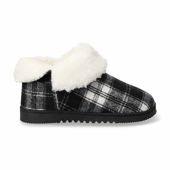 Women's Sonoma Goods For Life® Faux Fur Lined Bootie Slippers Gray 4 Women's Sonoma Goods For Life® Faux Fur Lined Bootie Slippers Gray - Image 2