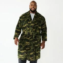 Big & Tall Sonoma Goods For Life® Plush Robe Navy Blue Plaid -Sonoma Goods For Life shop unnamed file 2538