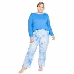 Plus Size Sonoma Goods For Life® Knit Top & Microfleece Pajama Pants Set Teal Floral -Sonoma Goods For Life shop unnamed file 2552
