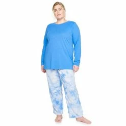 Plus Size Sonoma Goods For Life® Knit Top & Microfleece Pajama Pants Set Teal Floral -Sonoma Goods For Life shop unnamed file 2555