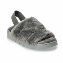 Women's Sonoma Goods For Life® Faux Fur Slide Slipper With Backstrap Sun Dried Tomato -Sonoma Goods For Life shop unnamed file 2569