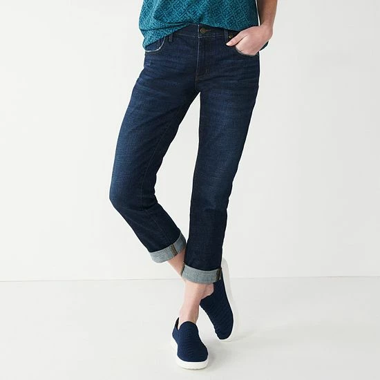 Women's Sonoma Goods For Life® Girlfriend Jeans Akiva Green 7 Women's Sonoma Goods For Life® Girlfriend Jeans Akiva Green - Image 5