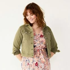 Women's Sonoma Goods For Life® Crop Jean Jacket Gray Wash -Sonoma Goods For Life shop unnamed file 2666