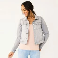 Women's Sonoma Goods For Life® Crop Jean Jacket Gray Wash -Sonoma Goods For Life shop unnamed file 2667