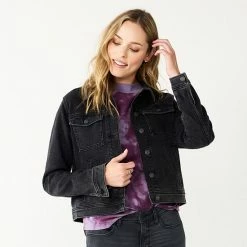 Women's Sonoma Goods For Life® Crop Jean Jacket Gray Wash -Sonoma Goods For Life shop unnamed file 2671