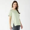 Women's Sonoma Goods For Life® Supersoft Short Sleeve Tunic Light Green