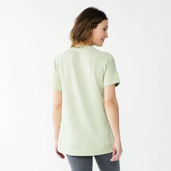 Women's Sonoma Goods For Life® Supersoft Short Sleeve Tunic Light Green 4 Women's Sonoma Goods For Life® Supersoft Short Sleeve Tunic Light Green - Image 2
