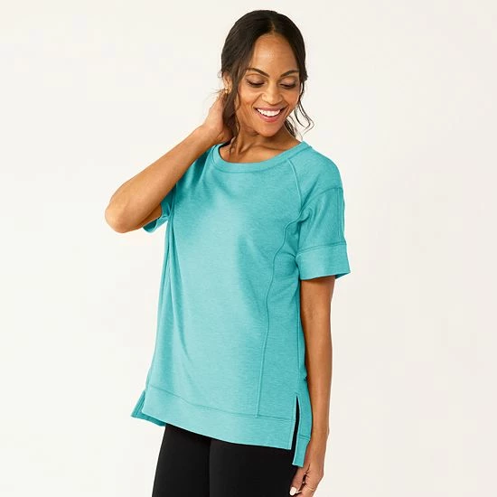 Women's Sonoma Goods For Life® Supersoft Short Sleeve Tunic Light Green 18 Women's Sonoma Goods For Life® Supersoft Short Sleeve Tunic Light Green - Image 16