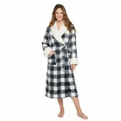 Petite Sonoma Goods For Life® Plush Long Robe Gray Leopard -Sonoma Goods For Life shop unnamed file 2878
