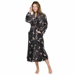 Petite Sonoma Goods For Life® Plush Long Robe Gray Leopard -Sonoma Goods For Life shop unnamed file 2879
