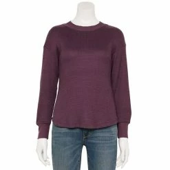 Petite Sonoma Goods For Life® Mockneck Waffle Top Captivate Gray -Sonoma Goods For Life shop unnamed file 2892