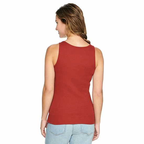 Women's Sonoma Goods For Life® Everyday Ribbed Tank Brown 4 Women's Sonoma Goods For Life® Everyday Ribbed Tank Brown - Image 2