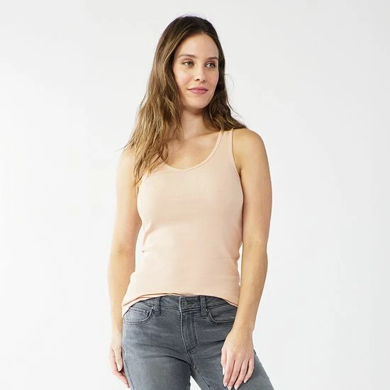 Women's Sonoma Goods For Life® Everyday Ribbed Tank Brown 6 Women's Sonoma Goods For Life® Everyday Ribbed Tank Brown - Image 4