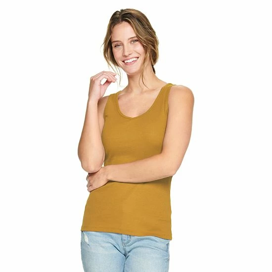 Women's Sonoma Goods For Life® Everyday Ribbed Tank Brown 14 Women's Sonoma Goods For Life® Everyday Ribbed Tank Brown - Image 12