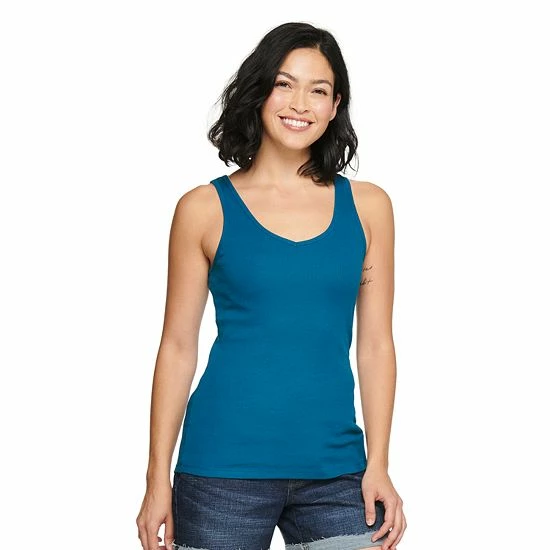 Women's Sonoma Goods For Life® Everyday Ribbed Tank Brown 18 Women's Sonoma Goods For Life® Everyday Ribbed Tank Brown - Image 16