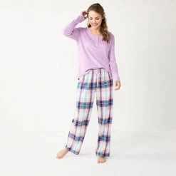 Women's Sonoma Goods For Life® Flannel Pajama Pants & Pajama Top Sleep Set Red Buffalo -Sonoma Goods For Life shop unnamed file 298