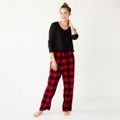 Women's Sonoma Goods For Life® Flannel Pajama Pants & Pajama Top Sleep Set Red Buffalo -Sonoma Goods For Life shop unnamed file 299