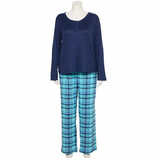 Plus Size Sonoma Goods For Life® Flannel Pajama Pants & Pajama Top Sleep Set Red Buffalo 8 Plus Size Sonoma Goods For Life® Flannel Pajama Pants & Pajama Top Sleep Set Red Buffalo - Image 6