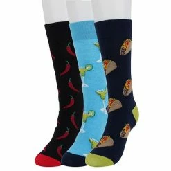 Men's Sonoma Goods For Life® 3-pack Mixed Novelty Socks Fiesta -Sonoma Goods For Life shop unnamed file 3008