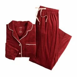 Women's Sonoma Goods For Life® Velour Long Sleeve Pajama Shirt & Pajama Pants Sleep Set Red Embossed Heart 16 Women's Sonoma Goods For Life® Velour Long Sleeve Pajama Shirt & Pajama Pants Sleep Set Red Embossed Heart -Sonoma Goods For Life shop unnamed file 3036