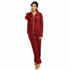 Women's Sonoma Goods For Life® Velour Long Sleeve Pajama Shirt & Pajama Pants Sleep Set Red Embossed Heart 19 Women's Sonoma Goods For Life® Velour Long Sleeve Pajama Shirt & Pajama Pants Sleep Set Red Embossed Heart -Sonoma Goods For Life shop unnamed file 3039