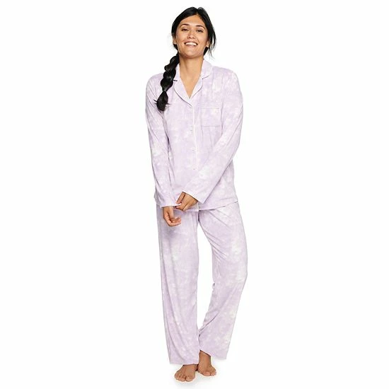 Women's Sonoma Goods For Life® Velour Long Sleeve Pajama Shirt & Pajama Pants Sleep Set Red Embossed Heart 14 Women's Sonoma Goods For Life® Velour Long Sleeve Pajama Shirt & Pajama Pants Sleep Set Red Embossed Heart - Image 12