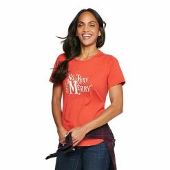 Women's Sonoma Goods For Life® Short Sleeve Holiday Graphic Tee Feliz Navidad -Sonoma Goods For Life shop unnamed file 3086
