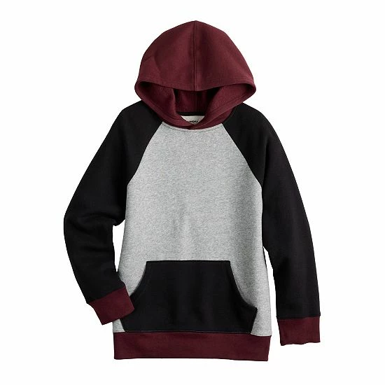 Kids 8-20 Sonoma Goods For Life® Supersoft Colorblock Hoodie In Regular & Husky Gray Heather 9 Kids 8-20 Sonoma Goods For Life® Supersoft Colorblock Hoodie In Regular & Husky Gray Heather - Image 7