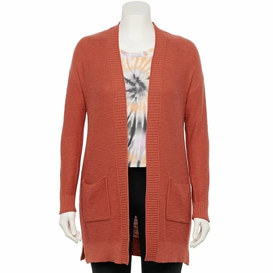 Women's Sonoma Goods For Life® Favorite Long Sleeve Cardigan Burgundy 3 Women's Sonoma Goods For Life® Favorite Long Sleeve Cardigan Burgundy