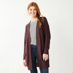 Women's Sonoma Goods For Life® Favorite Long Sleeve Cardigan Burgundy 20 Women's Sonoma Goods For Life® Favorite Long Sleeve Cardigan Burgundy -Sonoma Goods For Life shop unnamed file 3163