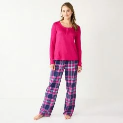 Petite Sonoma Goods For Life® Flannel Pajama Pants & Pajama Top Sleep Set Purple Color Pld -Sonoma Goods For Life shop unnamed file 3196