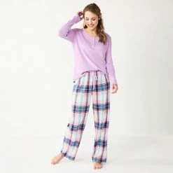 Petite Sonoma Goods For Life® Flannel Pajama Pants & Pajama Top Sleep Set Purple Color Pld -Sonoma Goods For Life shop unnamed file 3198