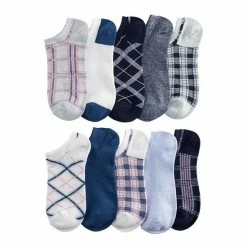 Sonoma Goods For Life® 10 Pack Check Pattern No Show Socks -Sonoma Goods For Life shop unnamed file 3219