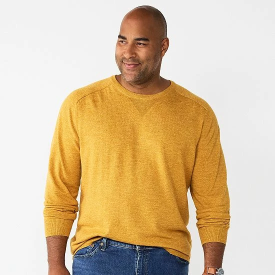 Big & Tall Sonoma Goods For Life® Fine-Gauged Sweater Green 6 Big & Tall Sonoma Goods For Life® Fine-Gauged Sweater Green - Image 4