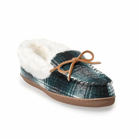 Women's Sonoma Goods For Life® Plaid Felt Moccasins Dark Pink Ivory Plaid 9 Women's Sonoma Goods For Life® Plaid Felt Moccasins Dark Pink Ivory Plaid - Image 7