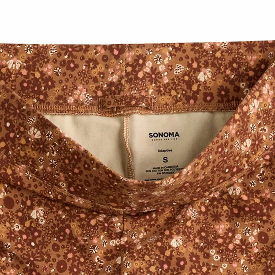 Women's Sonoma Goods For Life® Adaptive Mid-Rise Leggings Grey Floral 4 Women's Sonoma Goods For Life® Adaptive Mid-Rise Leggings Grey Floral - Image 2