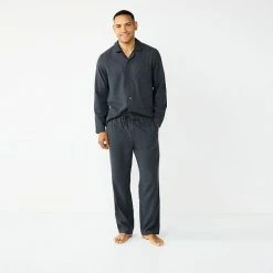Men's Sonoma Goods For Life® 2-Piece Flannel Pajama Set Black Windowpane -Sonoma Goods For Life shop unnamed file 3336