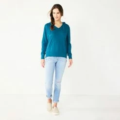 Women's Sonoma Goods For Life® Supersoft Splitneck Hoodie Cream -Sonoma Goods For Life shop unnamed file 3385