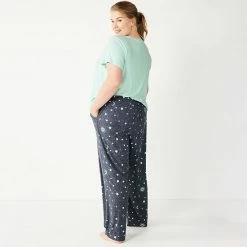 Plus Size Sonoma Goods For Life® 3-pc. Pajama Top, Pajama Pants & Pajama Shorts Sleep Set Blue Stripe Heart -Sonoma Goods For Life shop unnamed file 3422