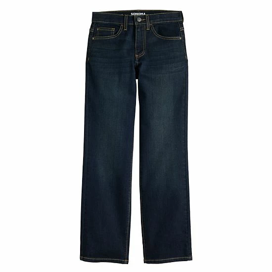 Boys 7-20 Sonoma Goods For Life® Flexwear Loose Straight Jeans Medium Wash 7 Boys 7-20 Sonoma Goods For Life® Flexwear Loose Straight Jeans Medium Wash - Image 5